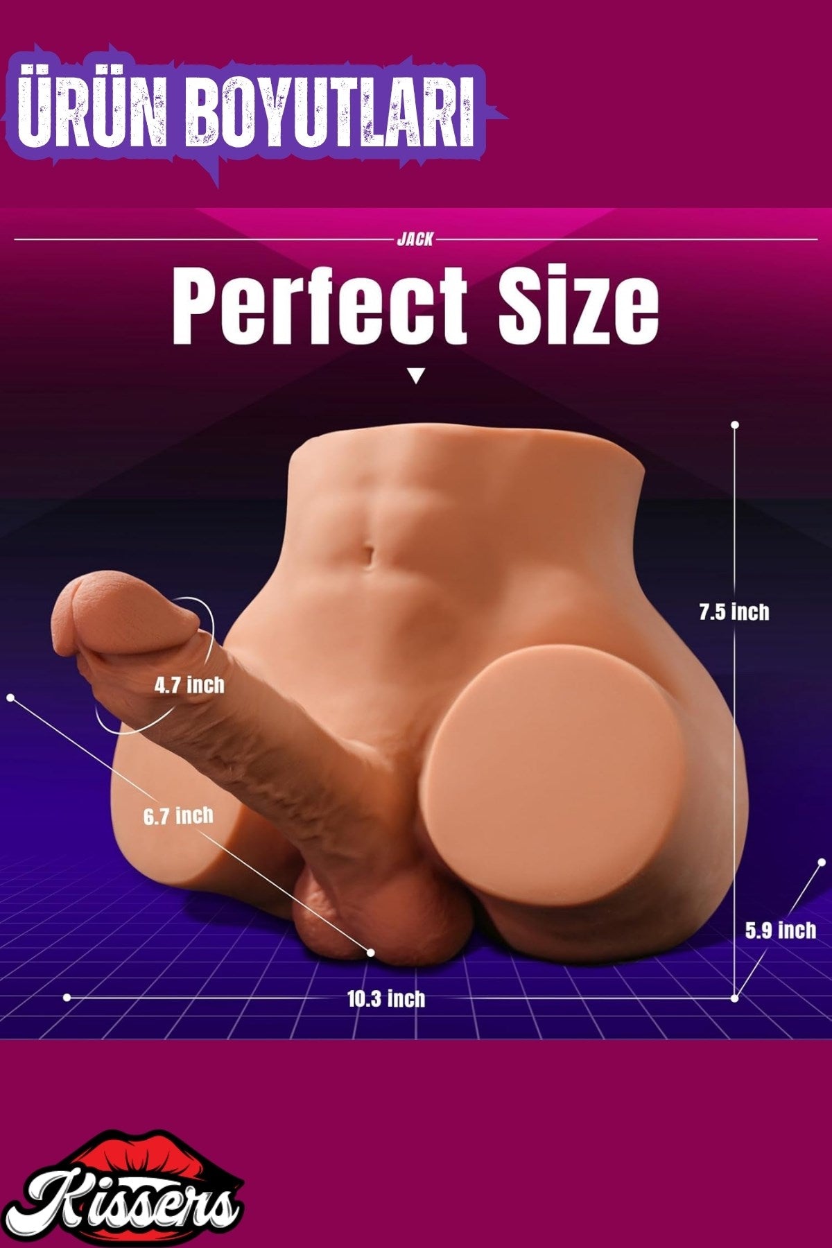 İleri Geri Hareketli Titreşimli Ultra Realistik Gerçekçi Anal Girişli Erkek & Realistik Kalça