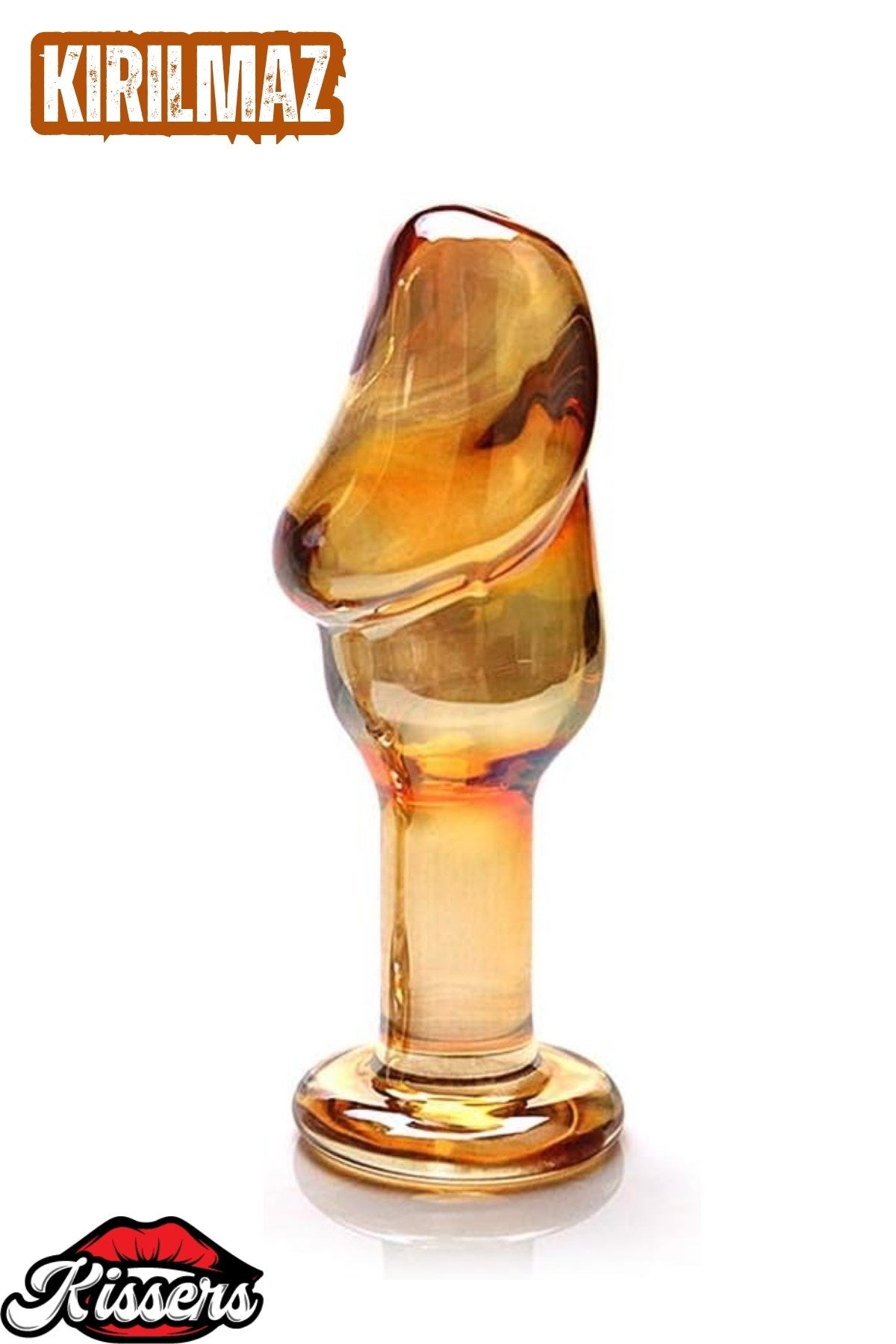 Tutamaçlı Kırılmaz Anal Ve Vajinal Uyarıcılı Penis Şeklinde Anal Butt Plug Cam Dildo