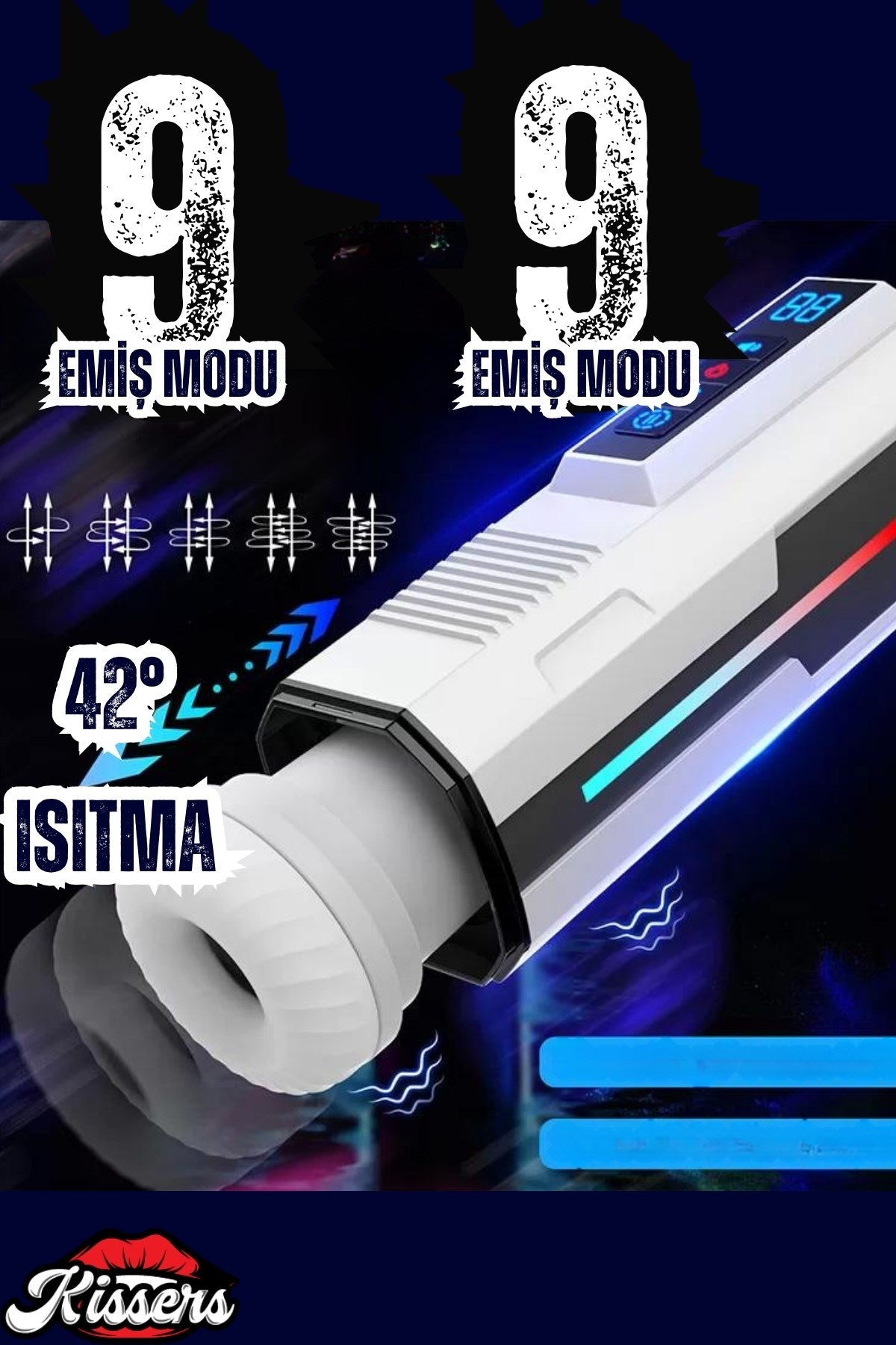 Isıtmalı İnleme Sesli İleri Geri Hareketli Emiş Titreşim Özellikli Suni Vajina Otomatik Mastürbatör