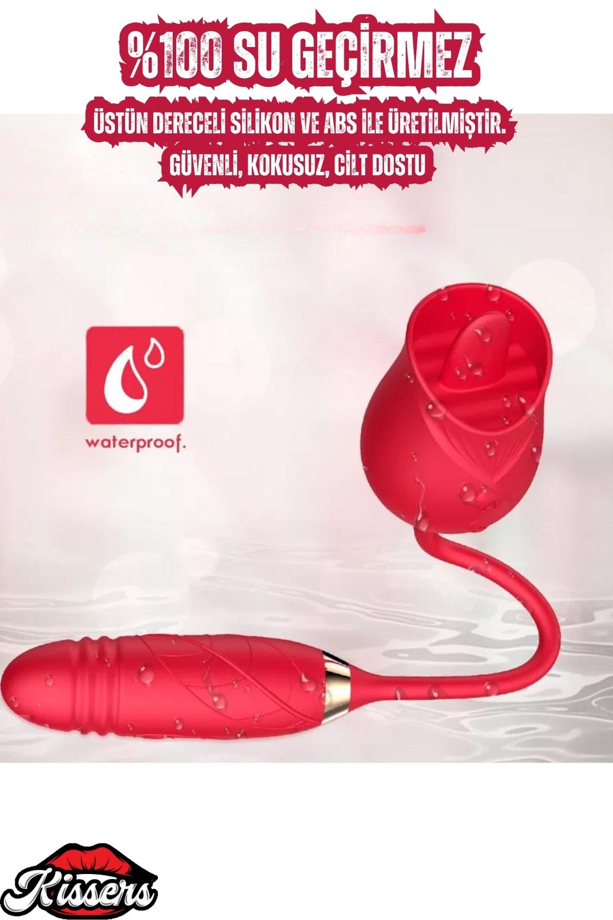 UNMATE Manyetik Şarjlı İleri Geri ve Dil Hareketli Gül Şeklinde Teleskopik Vibratör