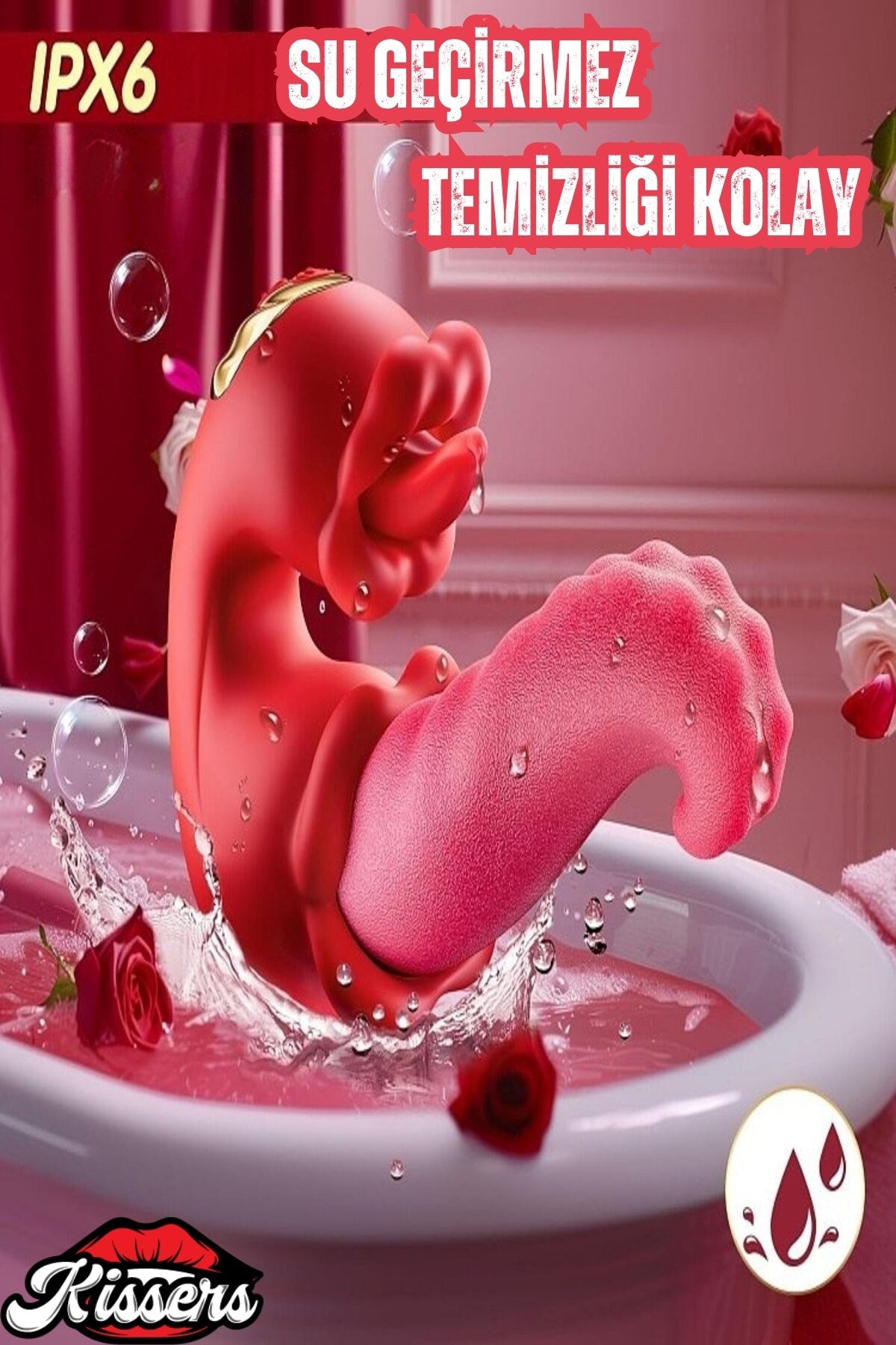 Yukarı Aşağı Dil Hareketli Titreşimli Dudak Hareketli 4in1 G Noktası Ve Klitoris Uyarıcı Vibratör