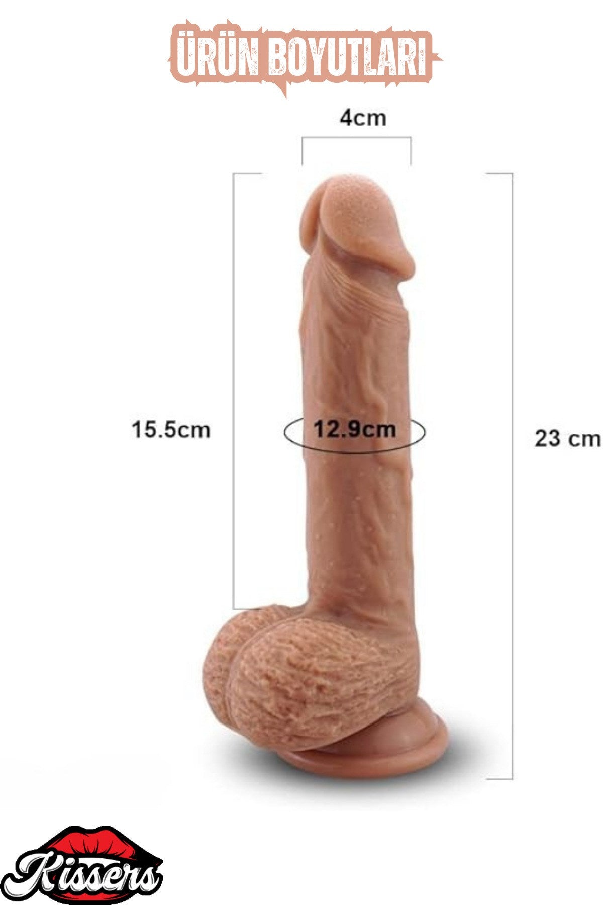 Ultra Gerçekçi Ten Rengi Realistik Belden Bağlamalı Damarlı Dildo Penis 22 Cm