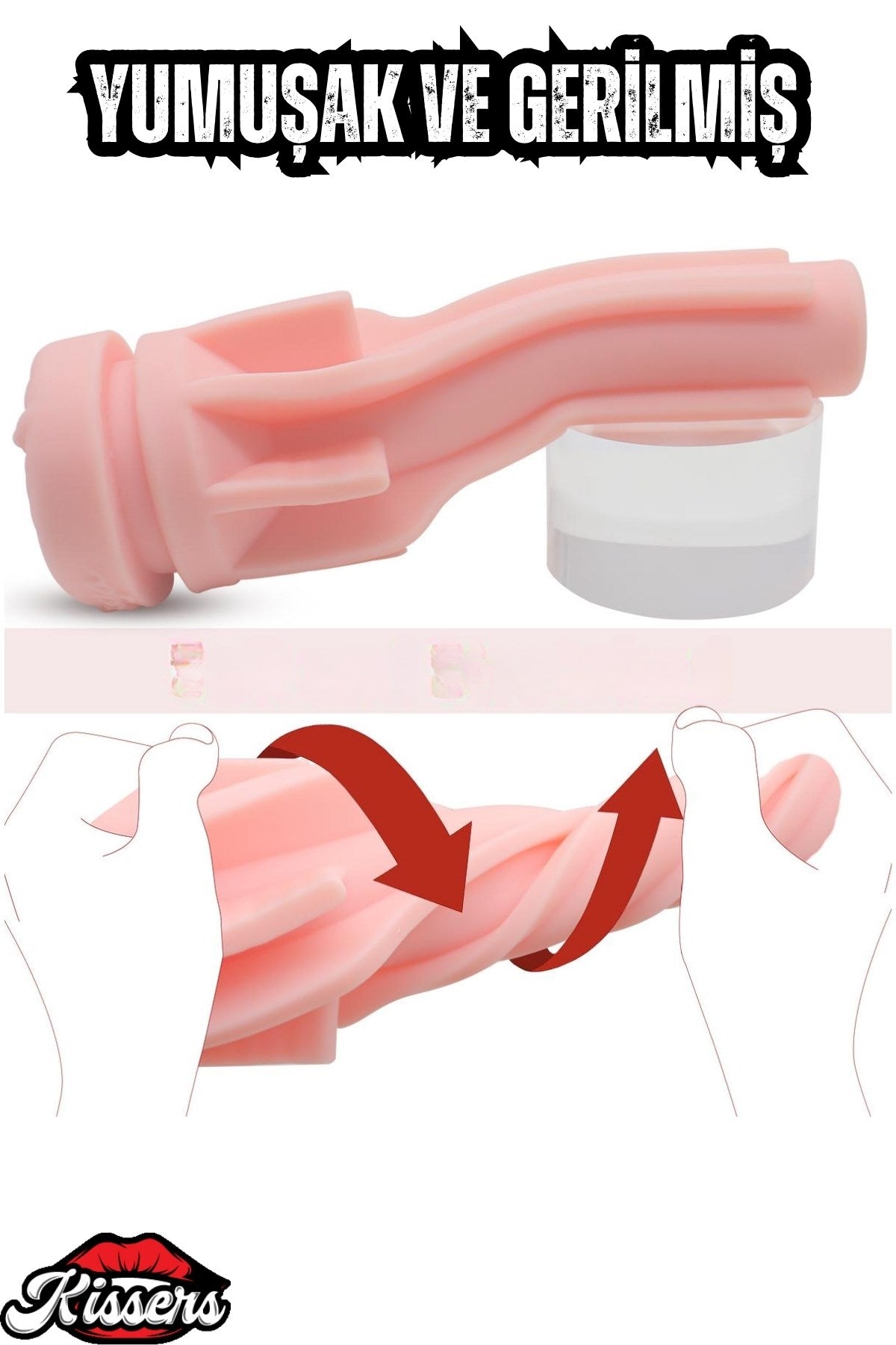 Ultra Gerçekçi Yumuşak Premium Doku Fener Tipi Kolay Saklanabilen Kupa Suni Vajina Cup Mastürbatör