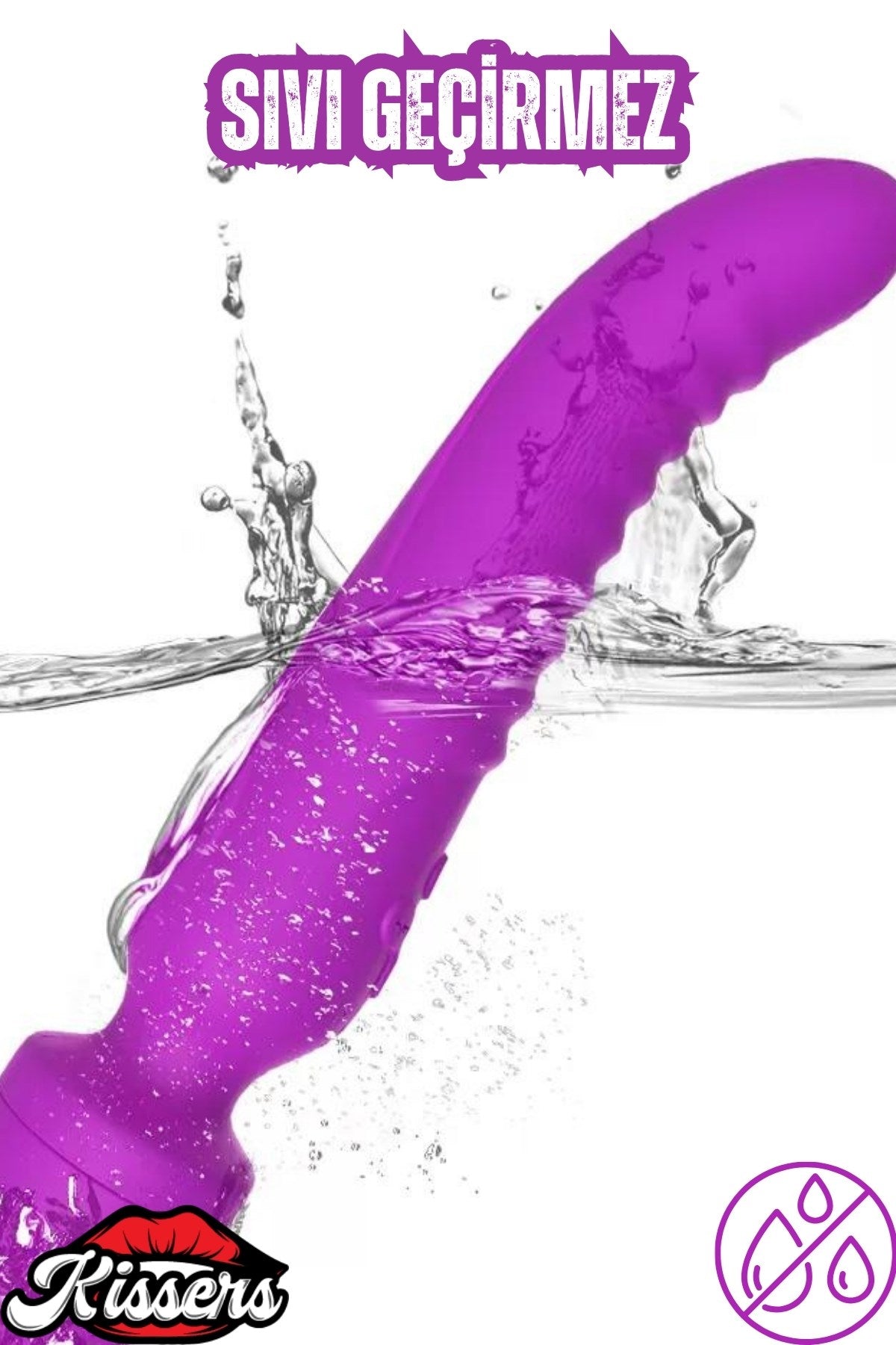 Cinsel Oyuncak Klitoris Uyarıcılı Isıtmalı Çift Titreşim Motorlu Sıvı Geçirmez Vibratör Mor 23 Cm