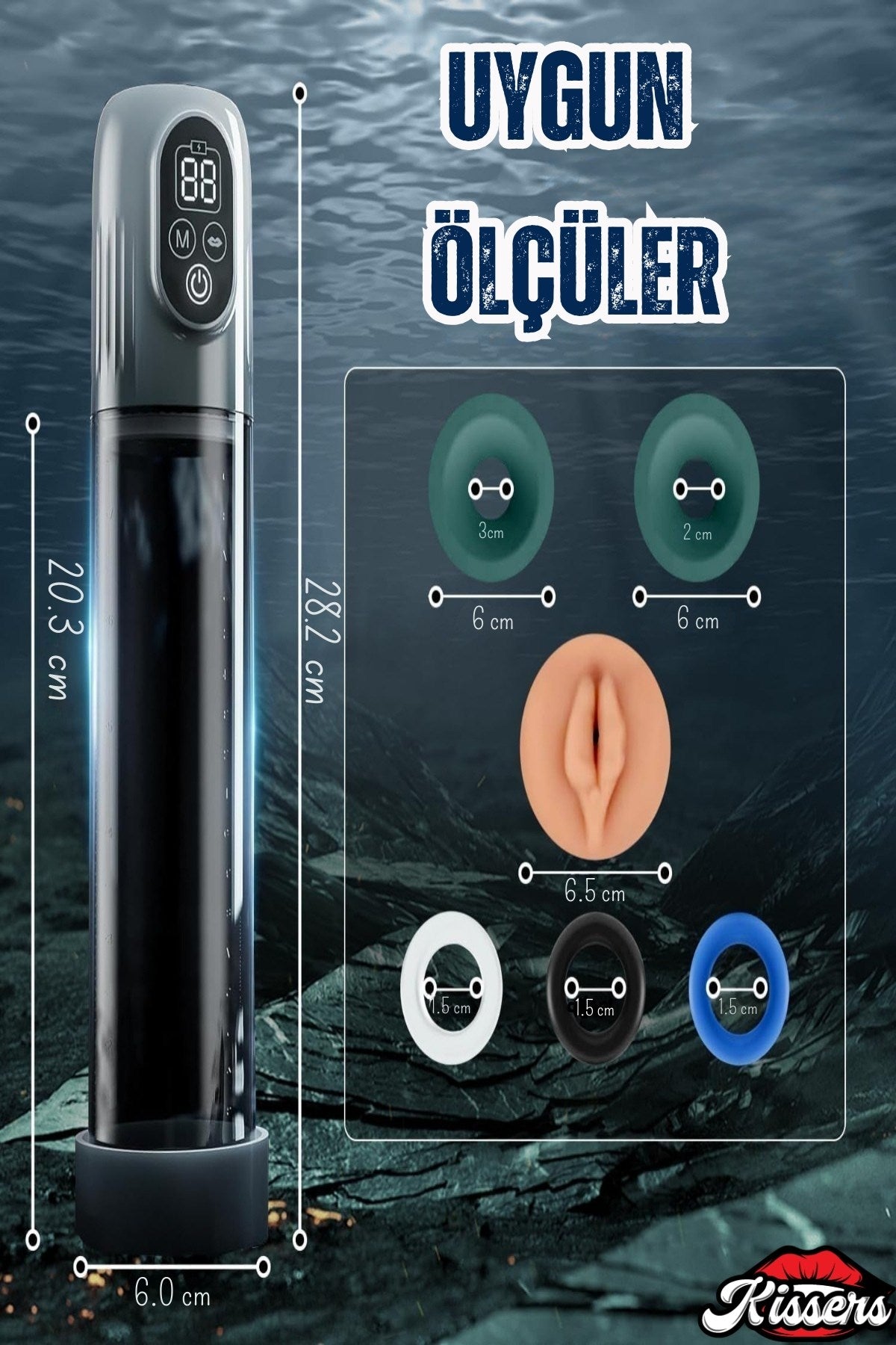 Maximizer Pro Sulu & Susuz Kullanılabilen Yüksek Basınçlı Ayarlı Emişli Eğitici Vakum Penis Pompası