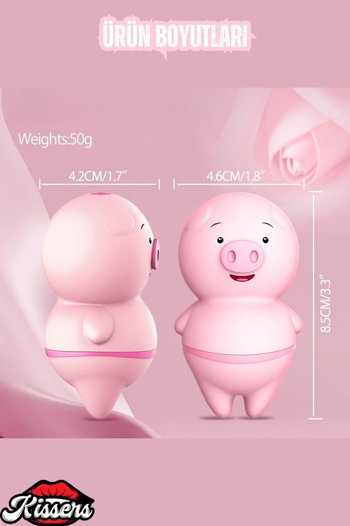 Yeni Nesil Domuz Şeklinde Ultra Hızlı Vajinal G Nokta ve Klitoris Uyarıcı Emiş Vibratör