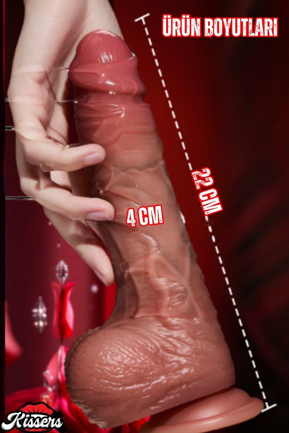 Ultra Realistik Esnek Kayar Deri Eğilip Bükülebilir Skin Ten Dildo 22 Cm