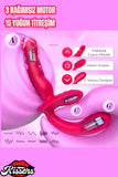 Uzaktan Kumandalı Çıkarılabilir G Noktası Ve Klitoris Uyarıcılı 3'ü1 Arada Titreşimli Vibratör