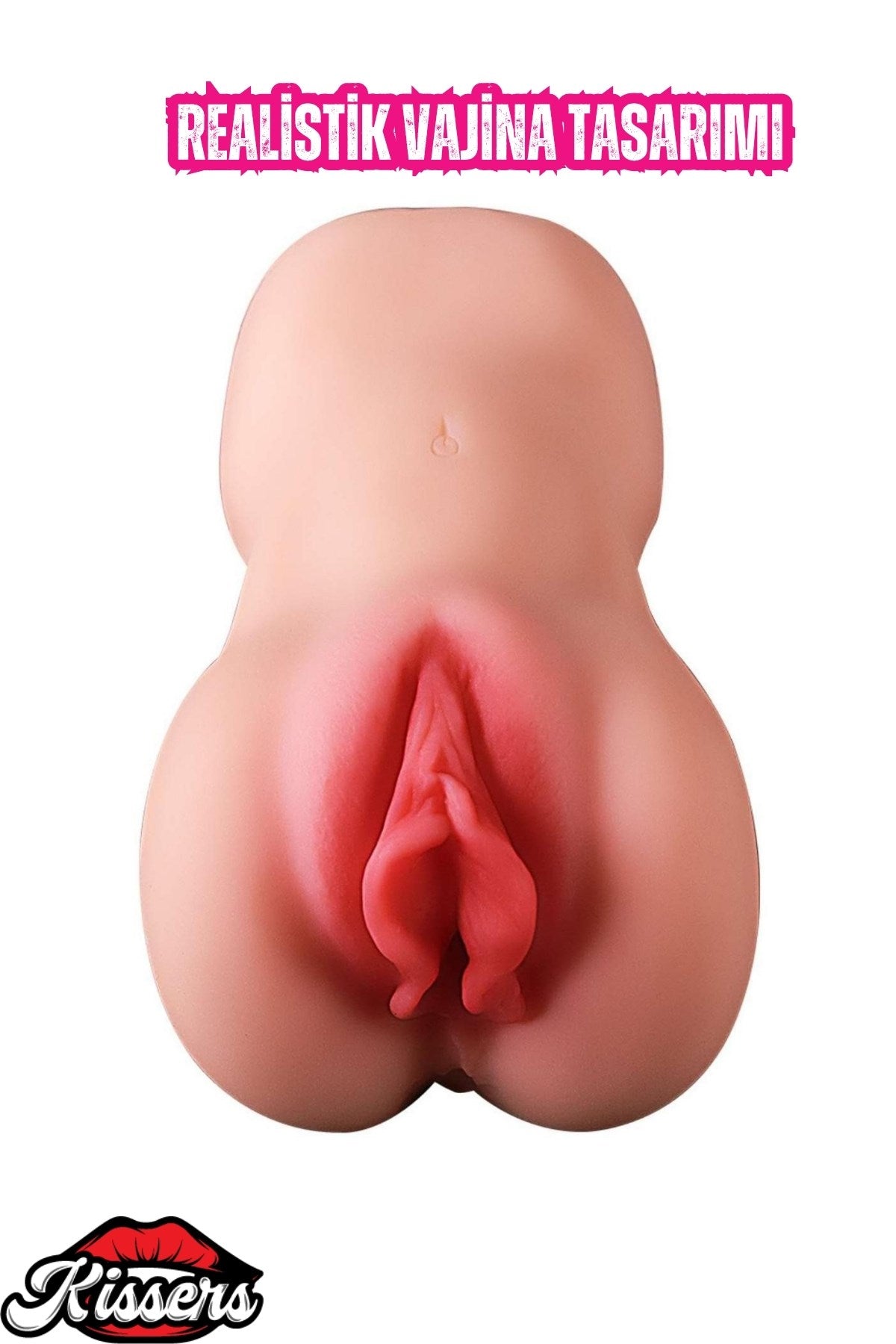 Anal Vajinal Çift Girişli Vajina Isıtma Ve Titreşimli Cep Tipi Realistik Mastürbatör 16.5 Cm
