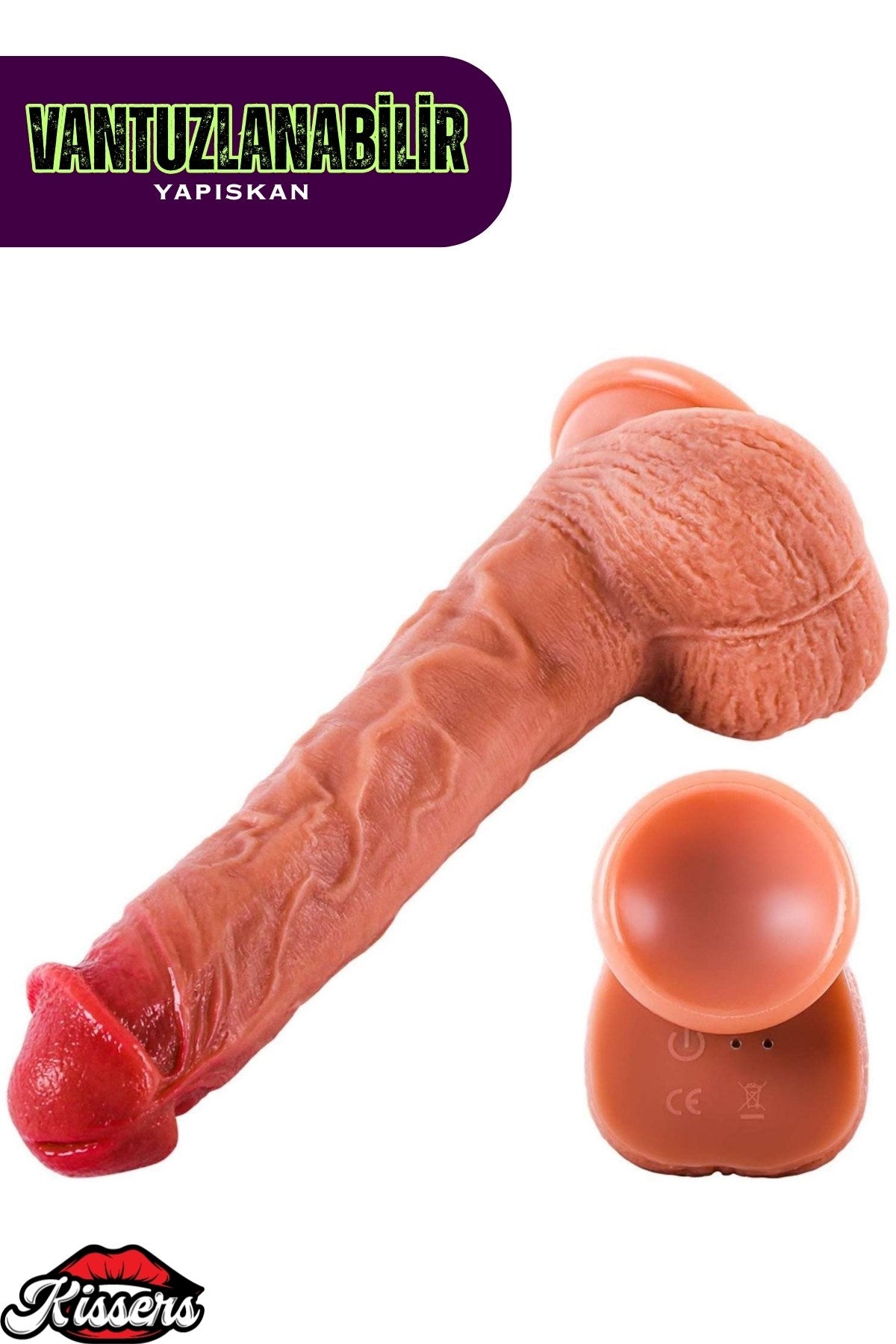 Ultra Yumuşak Damarlı Doku Çift Katmanlı Silikon Gerçekçi Testisli Beyaz Ten Dildo Penis 23 Cm Oscar