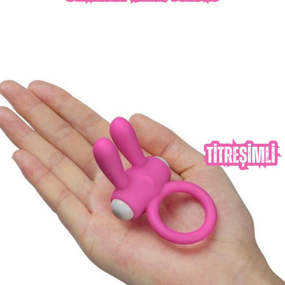 Güçlü Titreşimlı Kitoris ve G Nokta Uyarıcılı Kolay Geçirilebilen Penis Yüzüğü