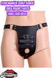Bsdm Ayarlanabilir Esaret Kemeri Erkek Bekaret Kafesi Askılı Deri Külot Fantezi Penis Kilidi
