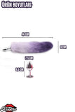 Paslanmaz Çelik Mor Uzun Kedi Kuyruklu Pürüzsüz Silver Fox Tail Metal Anal Butt Plug