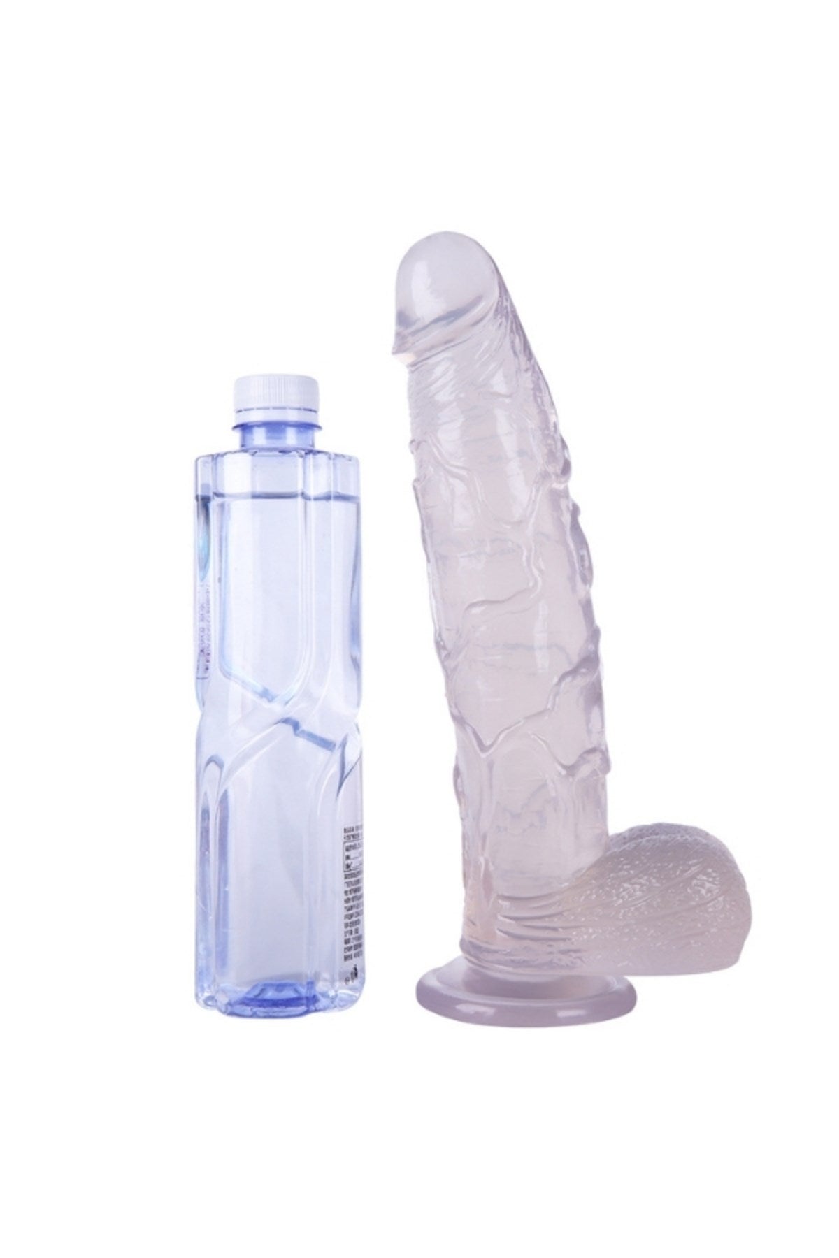 Ultra Realistik Eğilip Bükülebilir G Noktası Ve Klitoris Uyarıcı Dev Jel Beyaz Penis Dildo 29,5 Cm