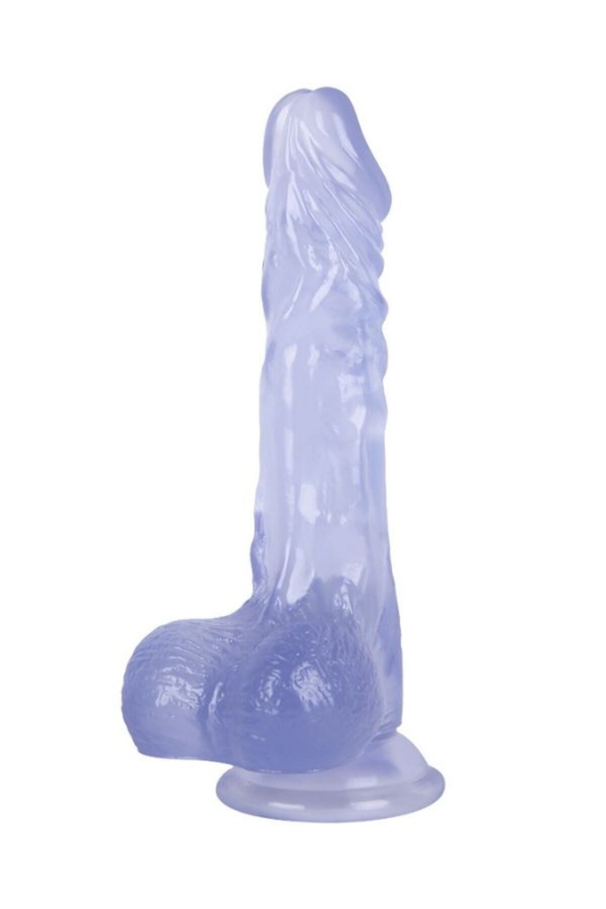 Ultra Realistik Eğilip Bükülebilir G Noktası Ve Klitoris Uyarıcı Jel Mor Penis Dildo 19 Cm