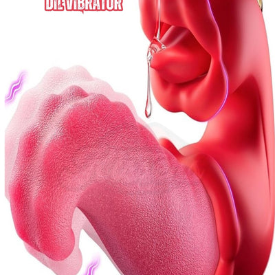 Yukarı Aşağı Dil Hareketli Titreşimli Dudak Hareketli 4in1 G Noktası Ve Klitoris Uyarıcı Vibratör