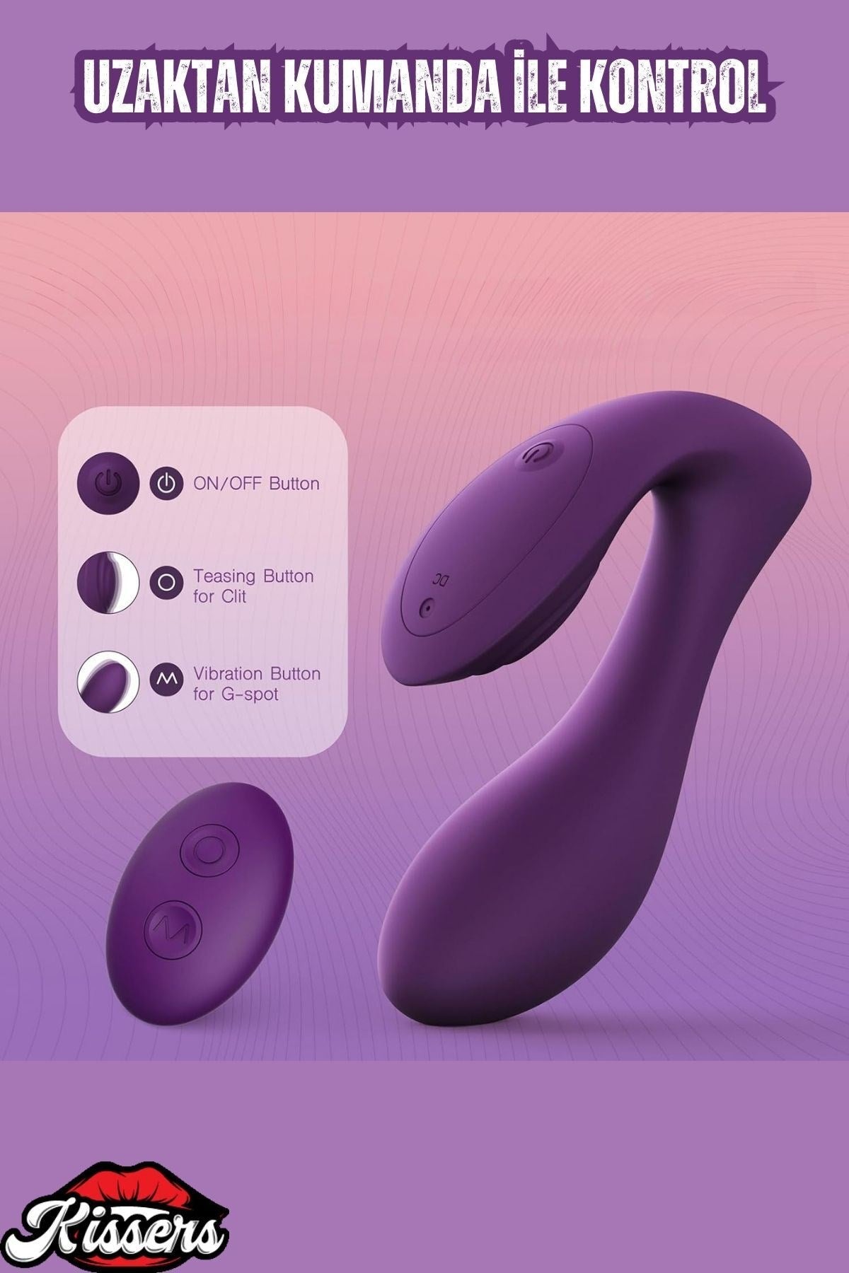 Kablosuz Kumandalı Şarjlı Klitoris G Nokta Uyarıcı Isıtmalı Giyilebilir Sessiz 2 in 1 Vibratör