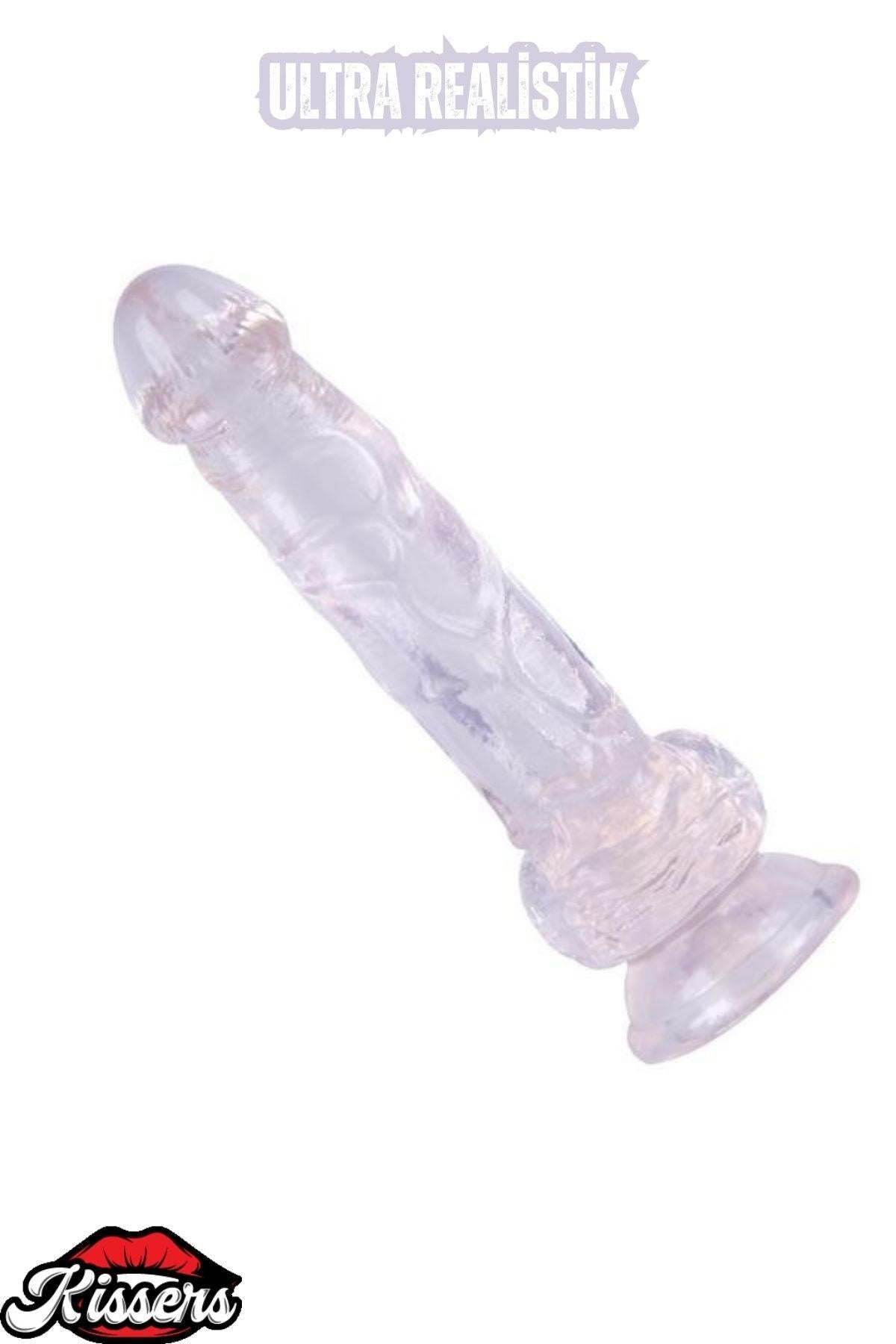 Ultra Realistik Damarlı Bükülebilir Vantuzlanabilir Jel Dokusunda beyaz Dildo Penis 20 Cm