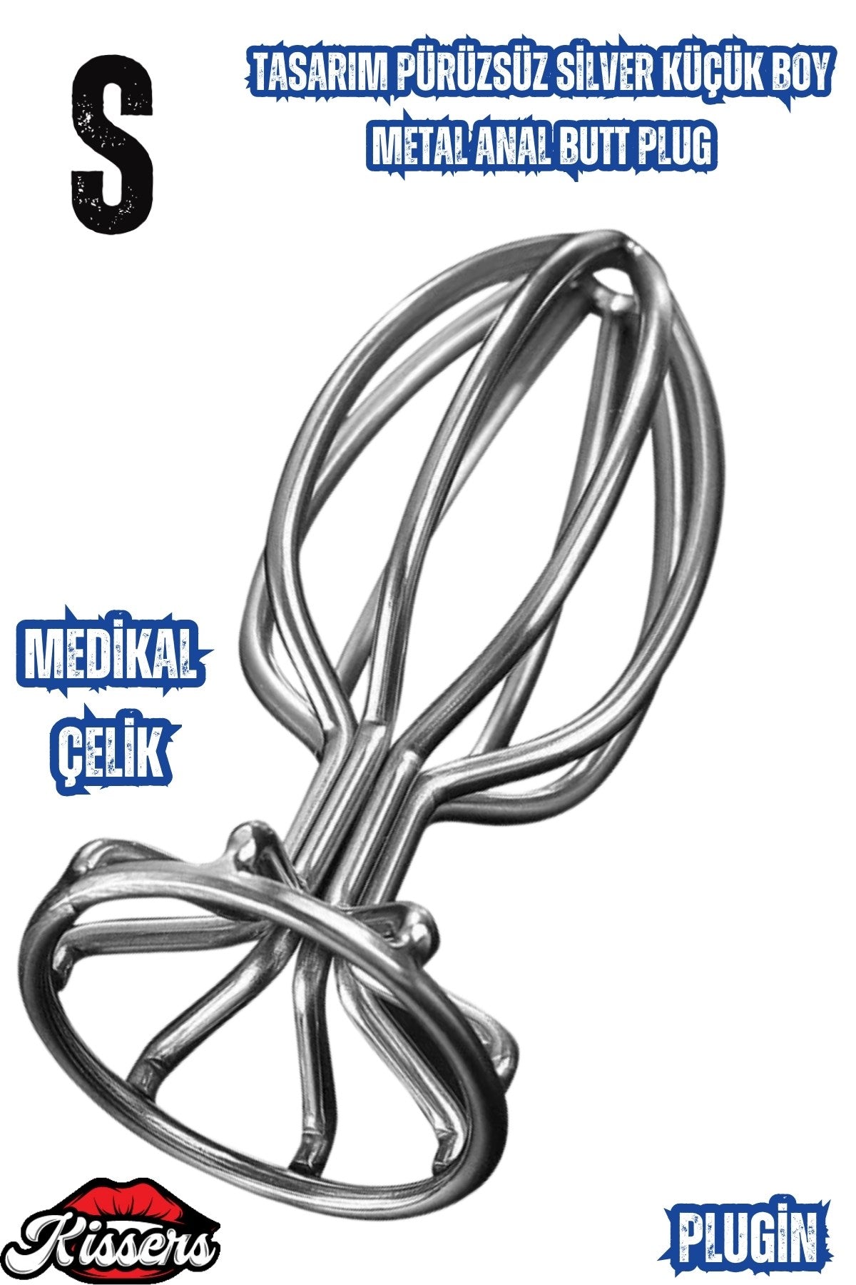 Paslanmaz Çelik İçi Boş Tasarım Pürüzsüz Silver Küçük Boy Metal Anal Butt Plug