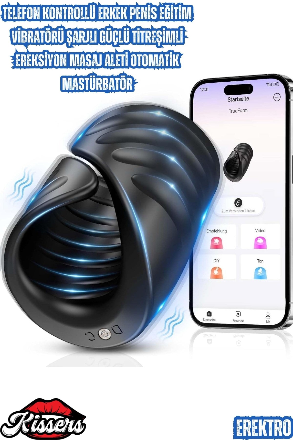 Telefon Kontrollü Güçlü Titreşimli Titreşimli Erkek Ereksiyon Masaj Aleti Otomatik Mastürbatör