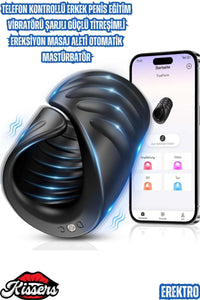 Telefon Kontrollü Güçlü Titreşimli Titreşimli Erkek Ereksiyon Masaj Aleti Otomatik Mastürbatör