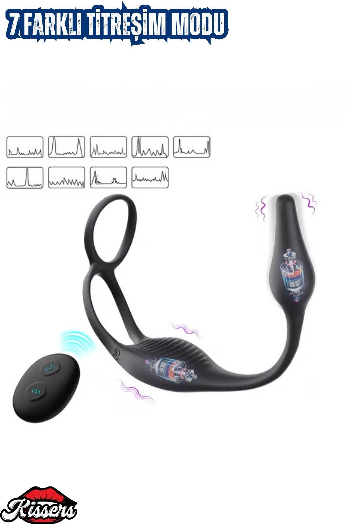 Uzaktan Kumandalı Testis Ve Penis Halkalı Titreşimli Perine Ve Uyarıcı Anal Plug Vibratör