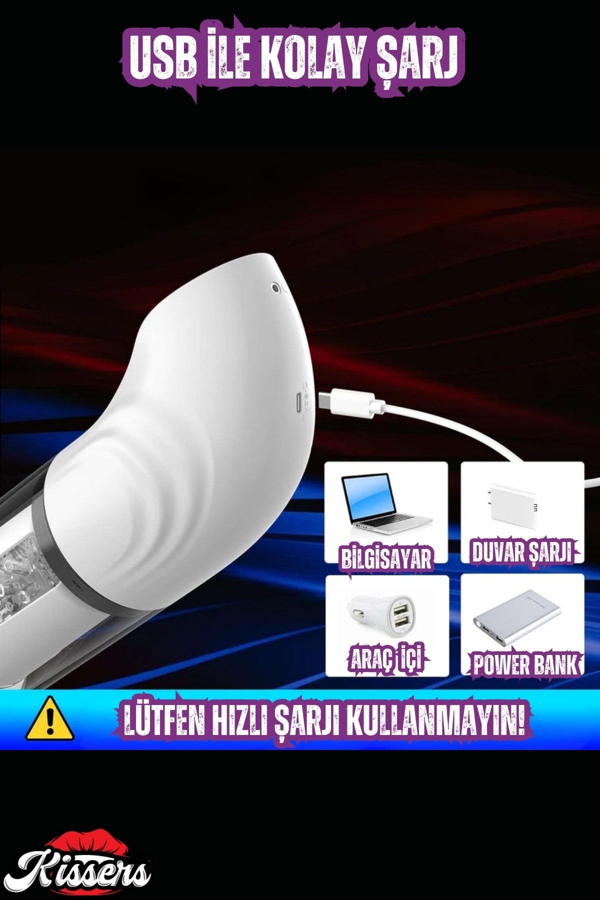 Şarjlı İleri Geri ve Dönme Hareketli ve Emiş Özellikli LCD Ekran Otomatik Vajina Mastürbatör