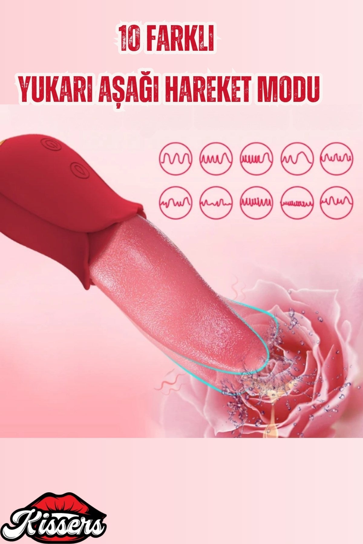 Aşağı Yukarı Dil Hareketli Titreşimli G Noktası Ve Klitoris Uyarıcılı Lüks Vibratör