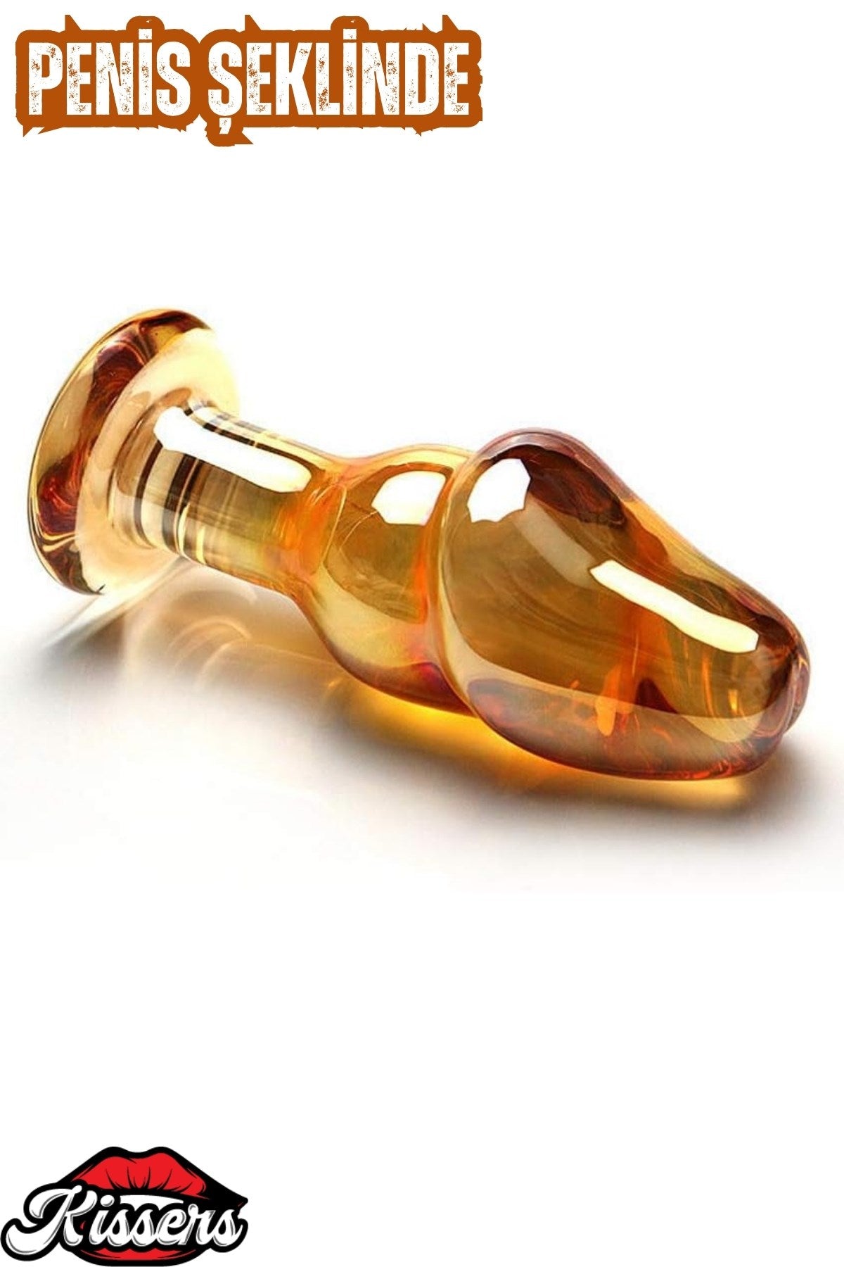Tutamaçlı Kırılmaz Anal Ve Vajinal Uyarıcılı Penis Şeklinde Anal Butt Plug Cam Dildo