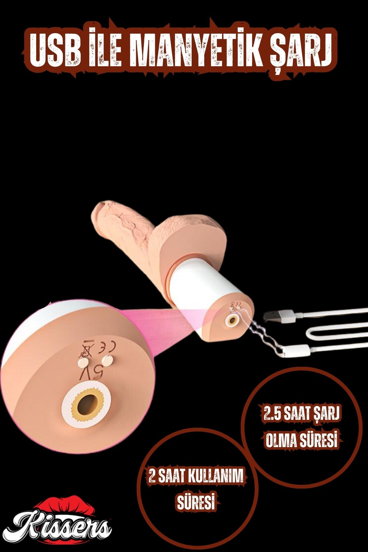 Sex Makinesi Vantuzlu Isıtmalı Titreşimli ve 360° Dönme Hareketli Yapay Penis Dildo Vibratör 24 Cm