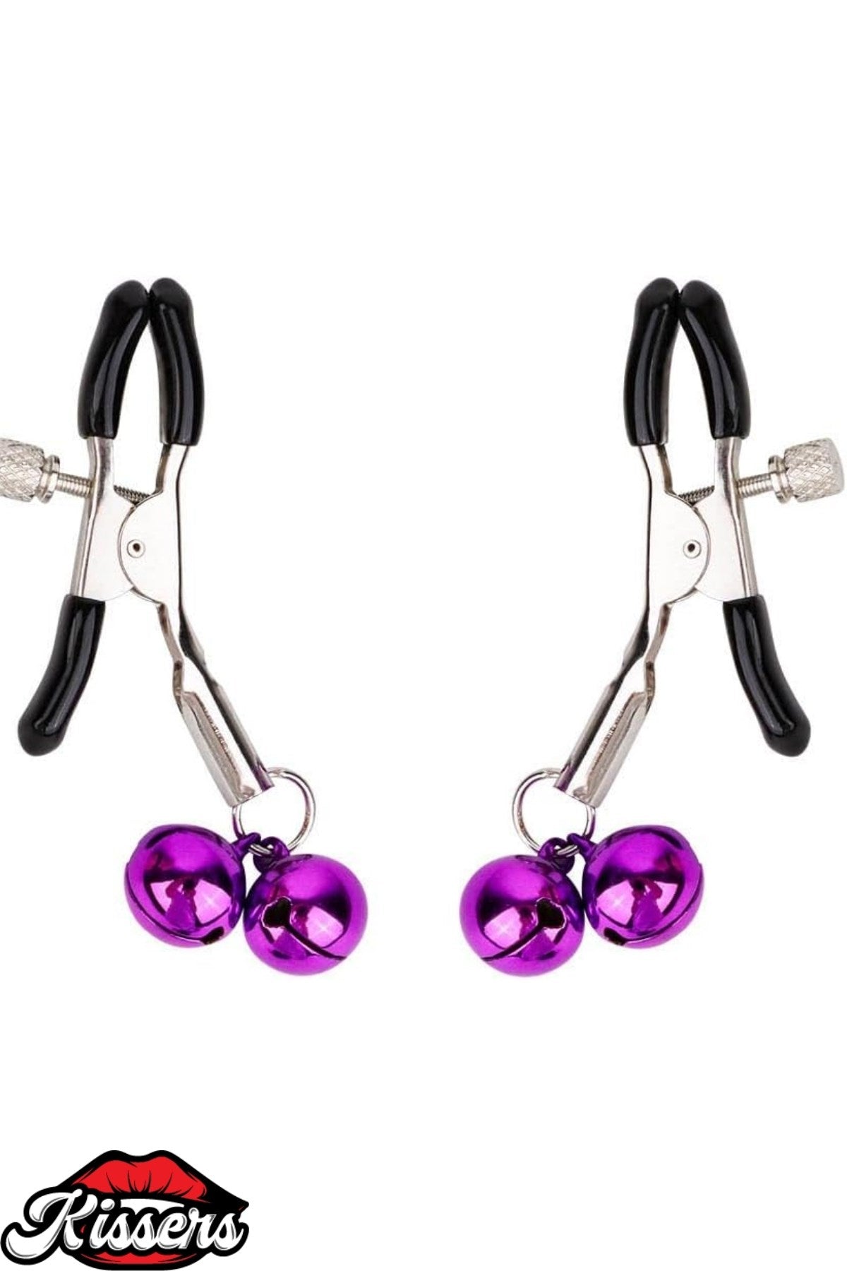 Mor Zilli Göğüs Uyarıcı Meme Ucu Klipsi Ayarlanabilir Nipple Clamps Sesli Zilli Uyarıcı Aksesuar