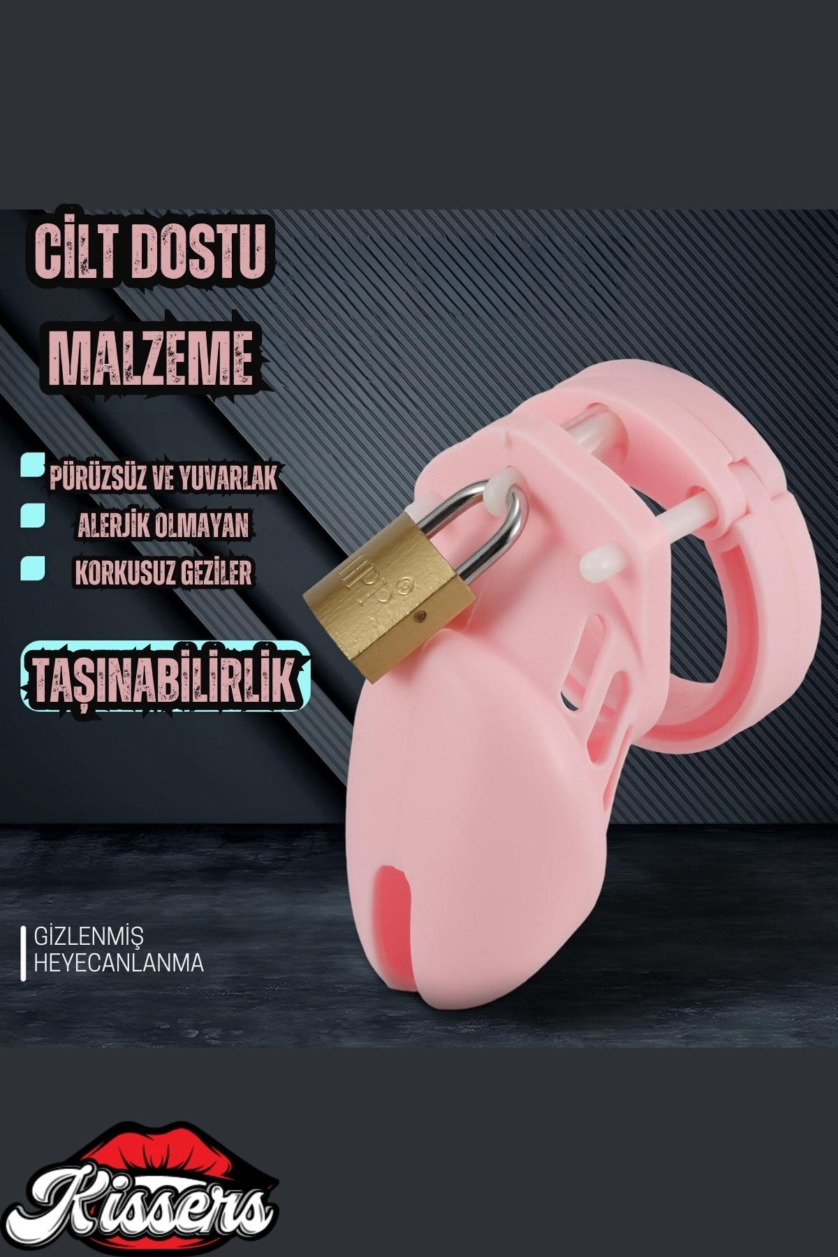 Bsdm Silikon Pembe Penis Kilidi Erkek Bekaret Cihazı Chastity Cock Cage Penis Esaret Kafesi