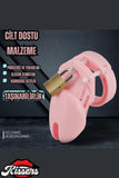 Bsdm Silikon Pembe Penis Kilidi Erkek Bekaret Cihazı Chastity Cock Cage Penis Esaret Kafesi