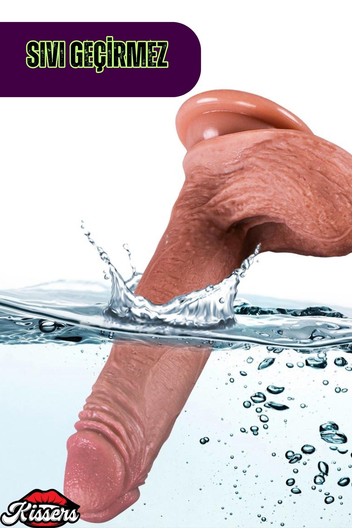Ultra Yumuşak Damarlı Çift Katmanlı Silikon Gerçekçi Testisli Dildo Kalın Penis 19 Cm Brice