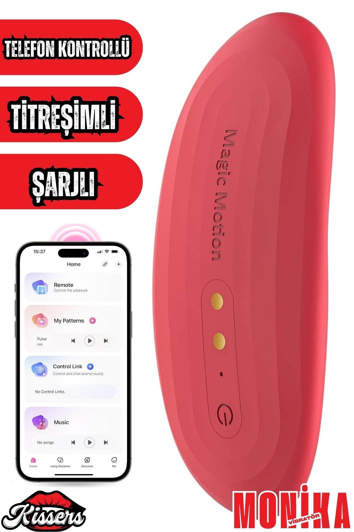 Telefon Kontrollü Magic Motion Telefon Kontrollü G Nokta Klitoris Uyarıcı Sessiz Giyilebilir Vibratör