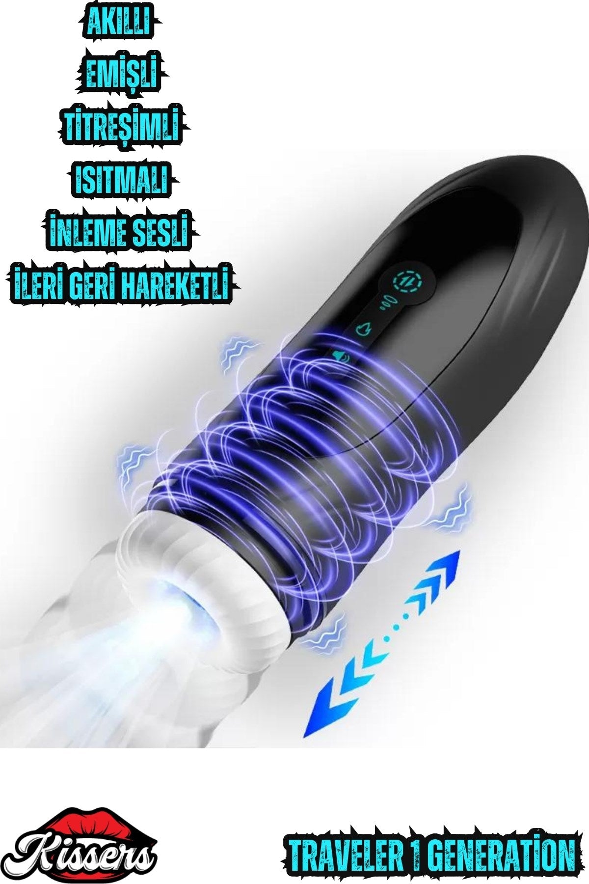 Isıtmalı İnleme Sesli İleri Geri Hareketli Emiş Titreşim Özellikli Suni Vajina Otomatik Mastürbatör