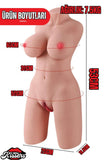  Yeni Nesil Anal Vajinal Titreşimli Isıtmalı 7.5 Kg 53 Cm Beyaz Ten Sex Doll Realistik Manken