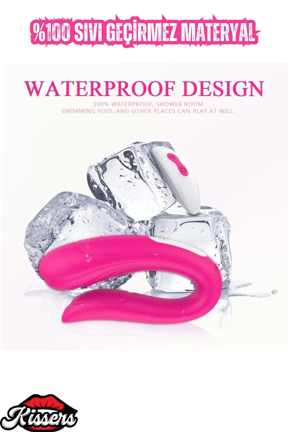 Şarjlı Kablosuz Kumandalı G Nokta ve Klitoris Uyarıcı U Tipi 2 in 1 Çift Vibratörü