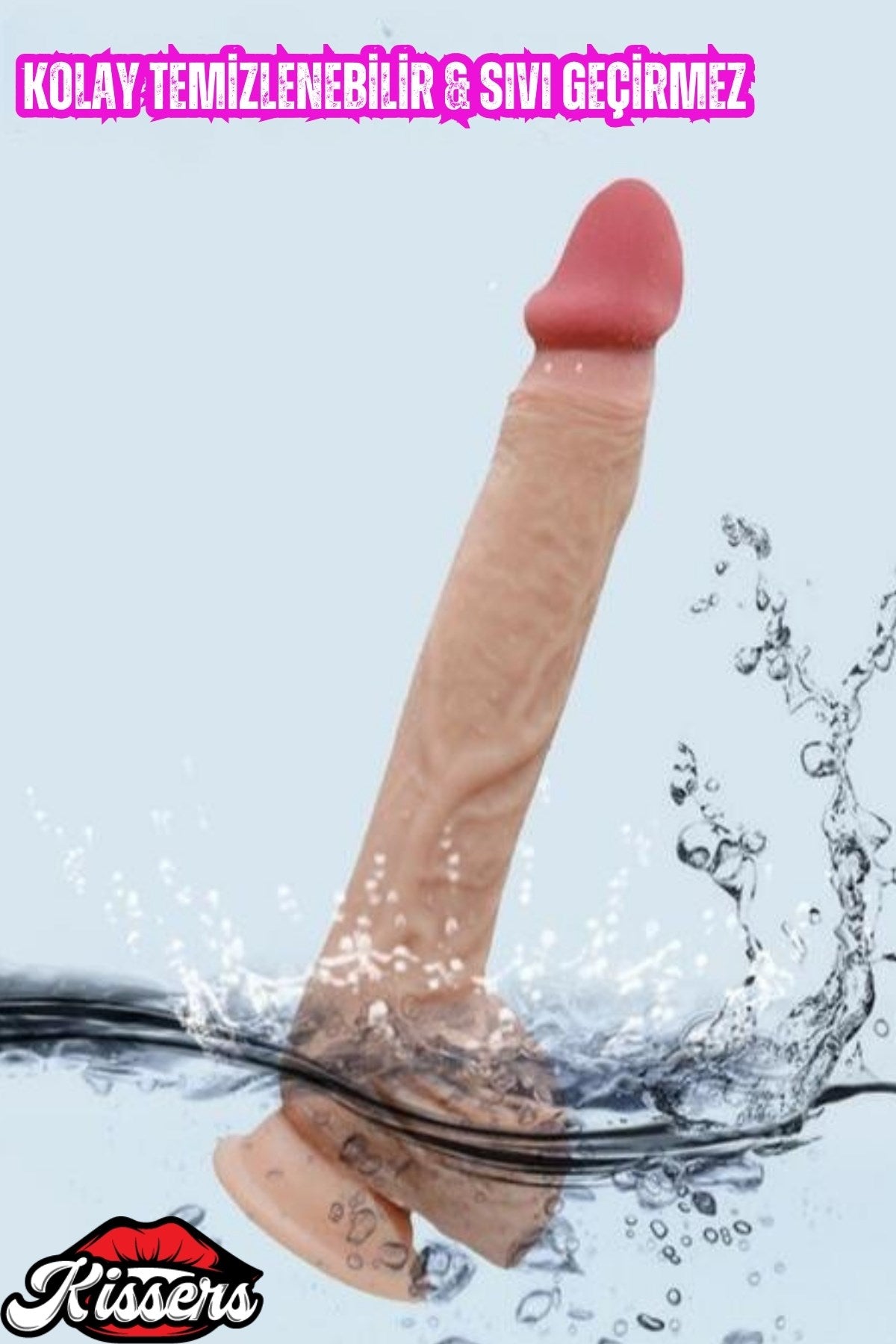 Çift Katmanlı Gerçekçi Kayar Deri Ultra Realistik Belden Bağlamalı Yapay Penis Dildo 17.5 Cm