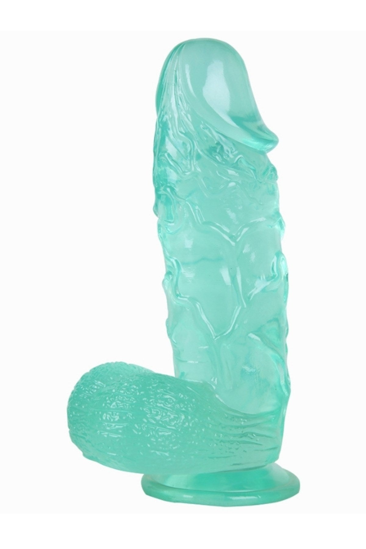 Ultra Realistik Eğilip Bükülebilir G Noktası Ve Klitoris Uyarıcı Dev Yeşil Jel Penis Dildo 26 Cm