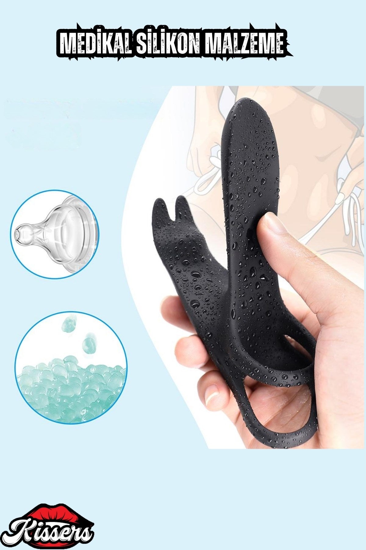 Alex Şarjlı Uzaktan Kumandalı G Nokta Klitoris Uyarıcı Vibratör Testis ve Penis Halkası