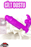 Yeni Nesil Titreşimli Isıtmalı Emişli G-Spot ve Klitoris Uyarıcı 2 İn 1 Rabbit Yapay Penis Vibratör