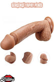 Ultra Gerçekçi Ten Rengi Realistik Belden Bağlamalı Damarlı Dildo Penis 22 Cm