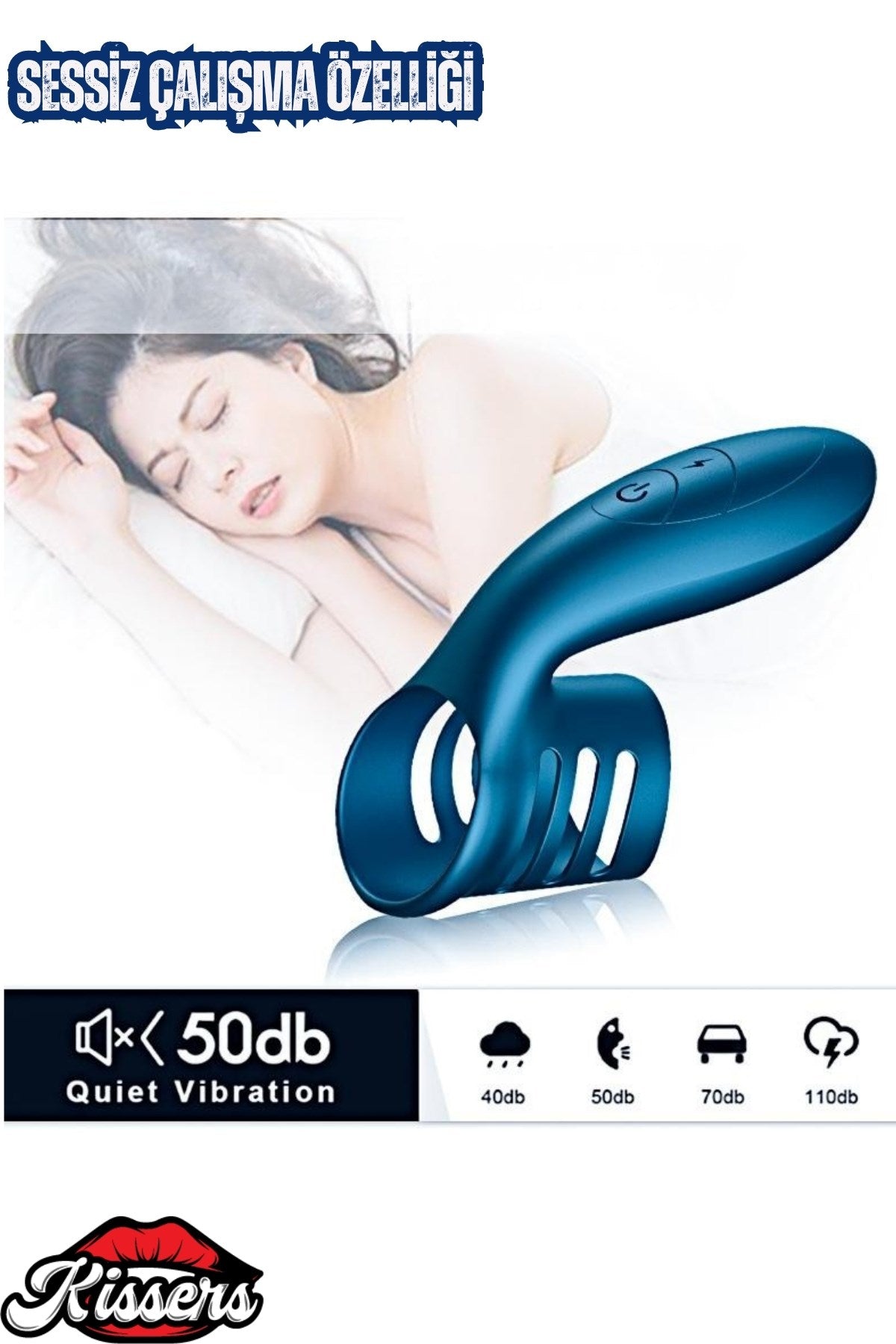 Önleyici Şarjlı Güçlü Titreşimli Klitoris Uyarıcılı Vibratör Penis Halkası