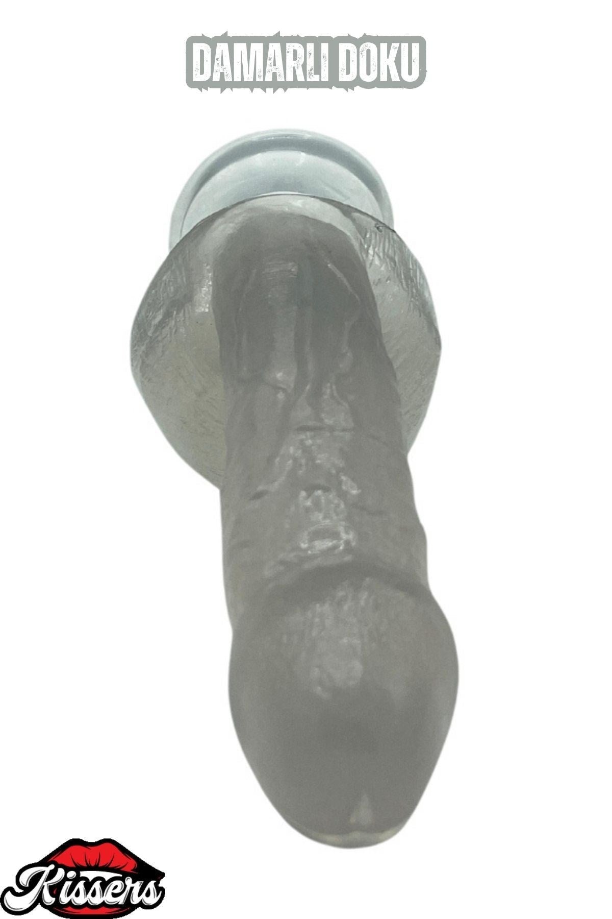 Ultra Realistik Damarlı Bükülebilir Vantuzlanabilir Jel Dokusunda Dildo Penis 21.5 Cm