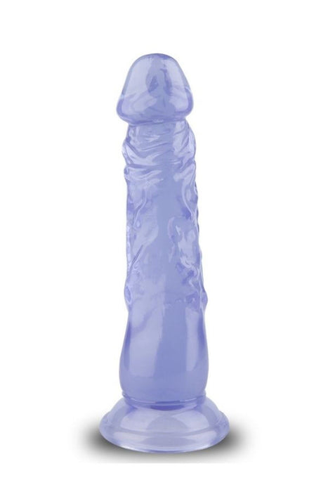 Ultra Realistik Eğilip Bükülebilir G Noktası Ve Klitoris Uyarıcı Mega Boy Jel Mor Penis Dildo 20 Cm