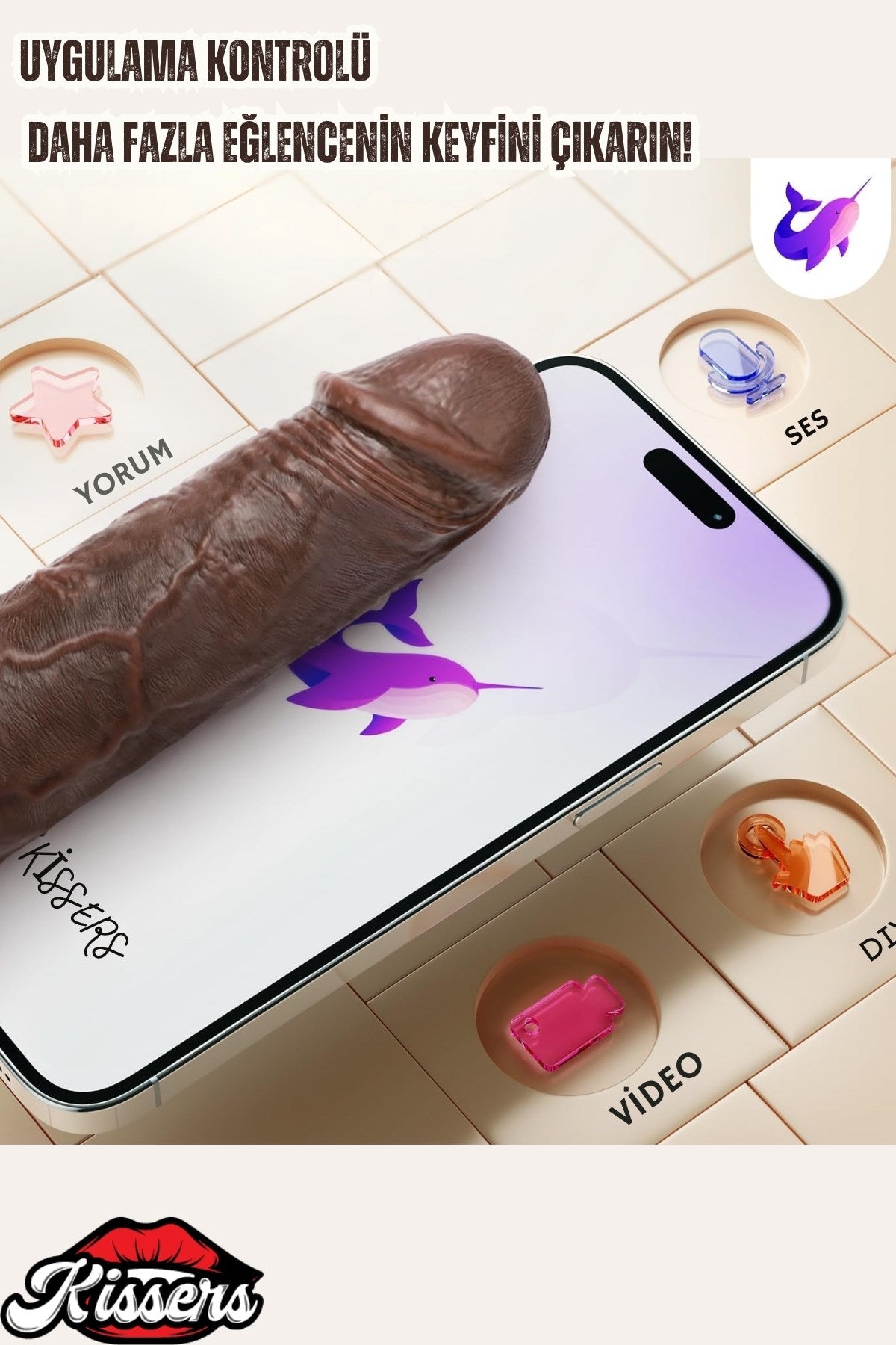 Ultra Realistik Telefon Kontrollü Şarjlı Güçlü Titreşimli Klitoris Uyarıcılı Penis Kılıfı