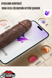 Ultra Realistik Telefon Kontrollü Şarjlı Güçlü Titreşimli Klitoris Uyarıcılı Penis Kılıfı