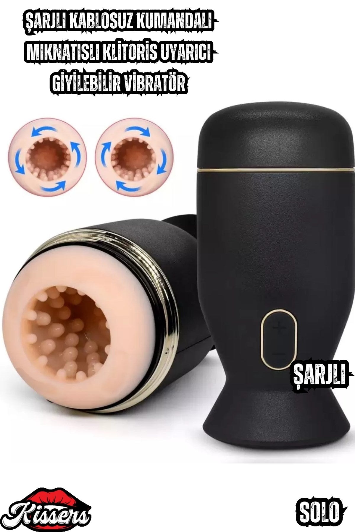 Şarjlı 360° Dönme Rotasyon Hareketli Realistik Tırtıklı Otomatik Mastürbatör