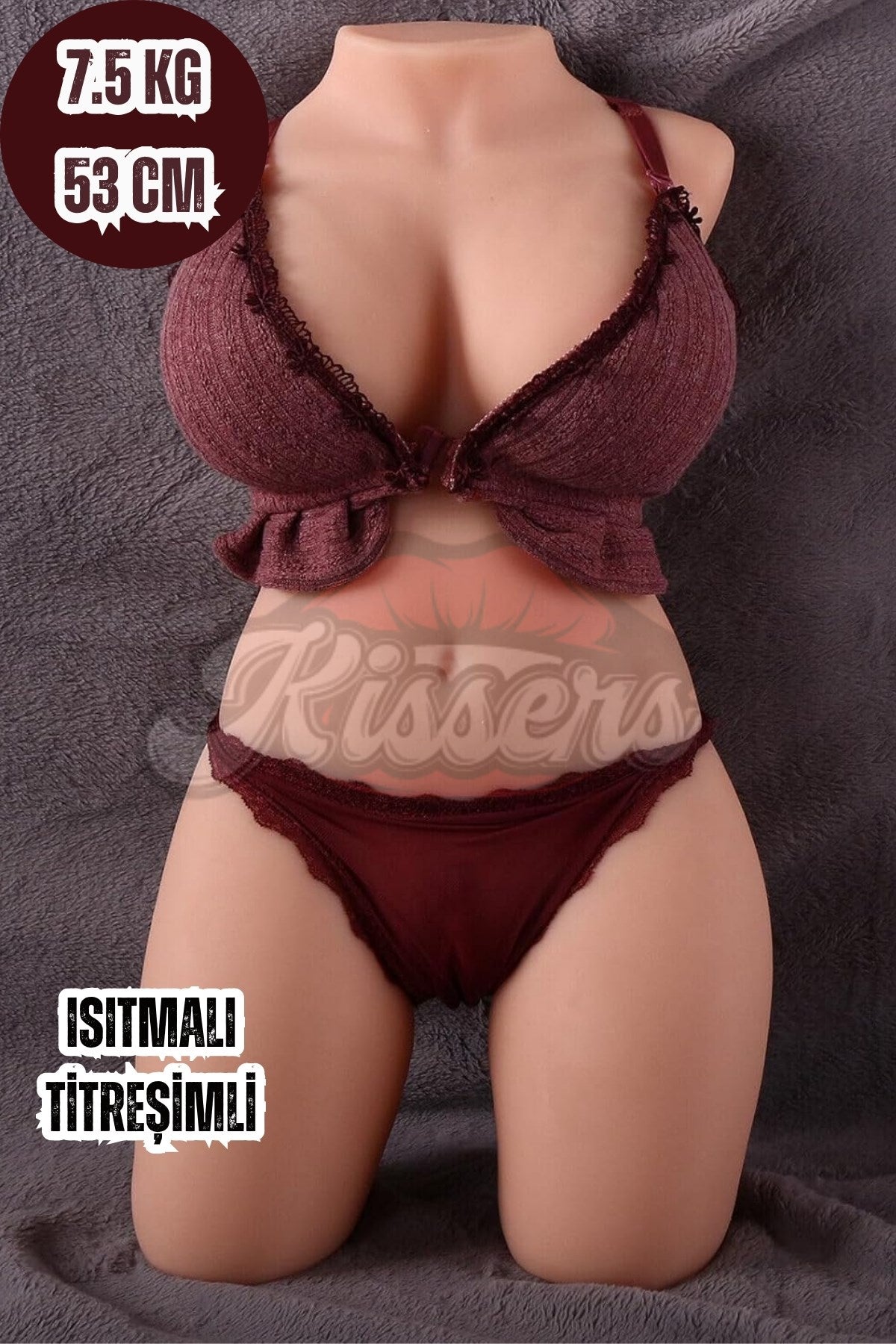 Gerçekçi Boyutlarda Yeni Nesil Isıtmalı Titreşimli Anal Vajina Mastürbatör Realistik Manken 7.5 kG